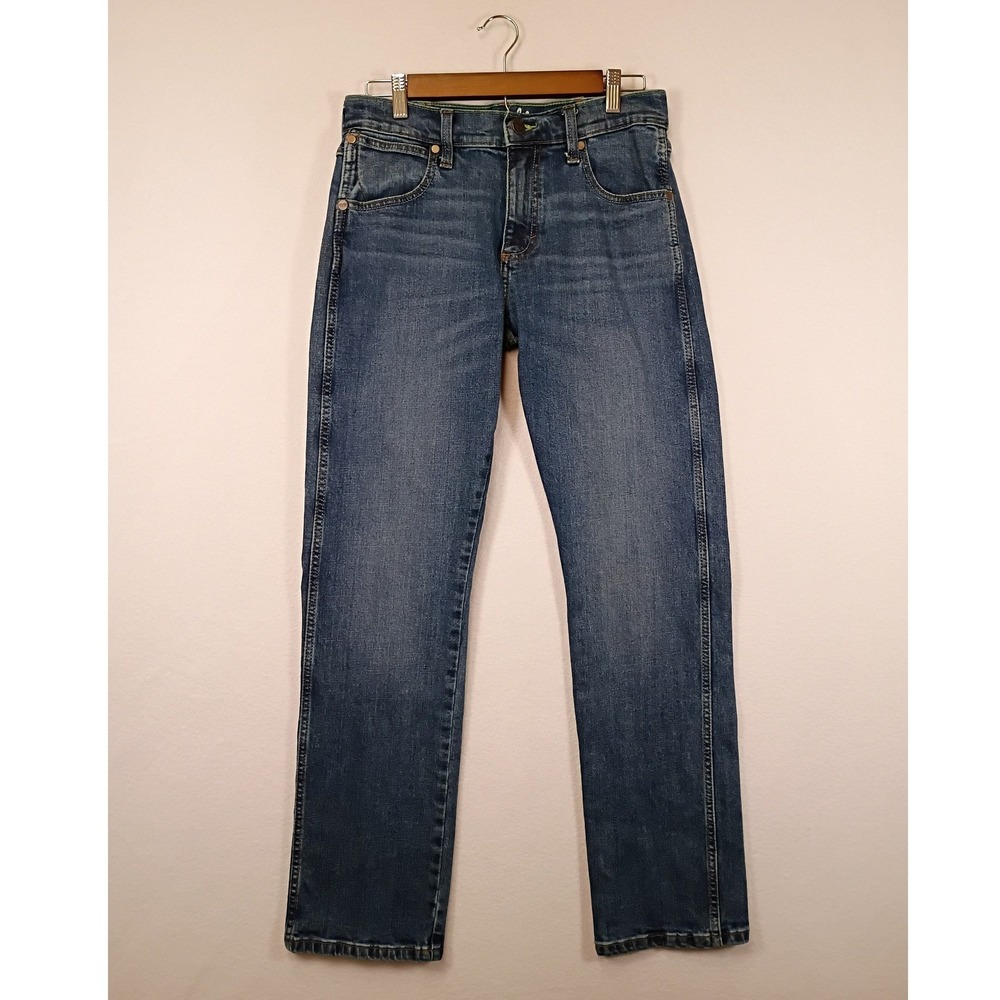 Western Wrangler Retro Men 29x32 Blue Slim Straight Leg Stretch Denim Jeans